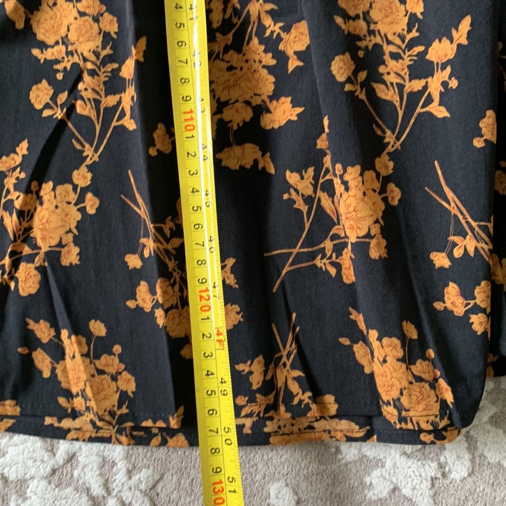 Shein wrap maxi floral dress black tan fall bump friendly maternity - Picture 13 of 13